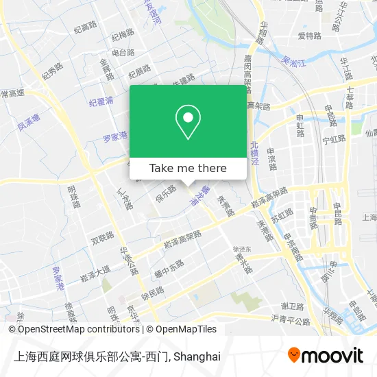 上海西庭网球俱乐部公寓-西门 map
