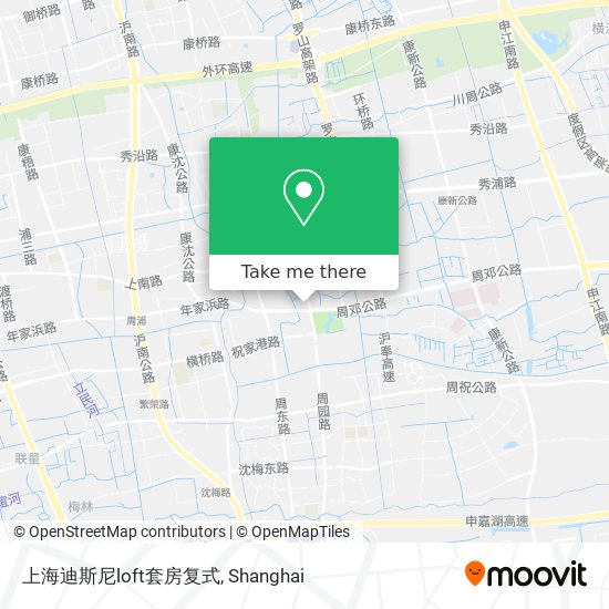 上海迪斯尼loft套房复式 map