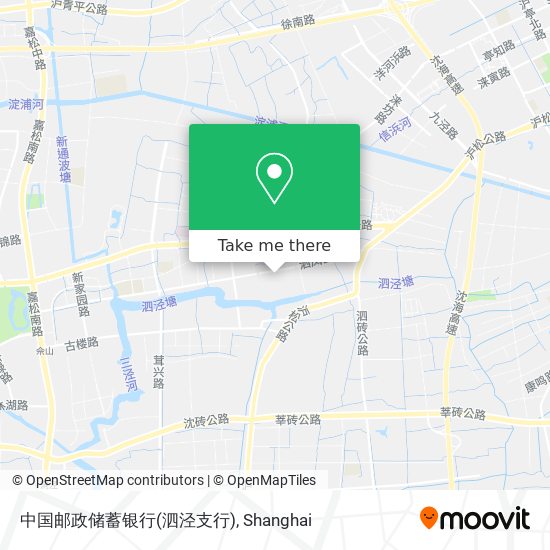 中国邮政储蓄银行(泗泾支行) map