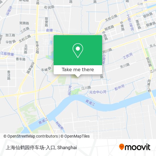 上海仙鹤园停车场-入口 map