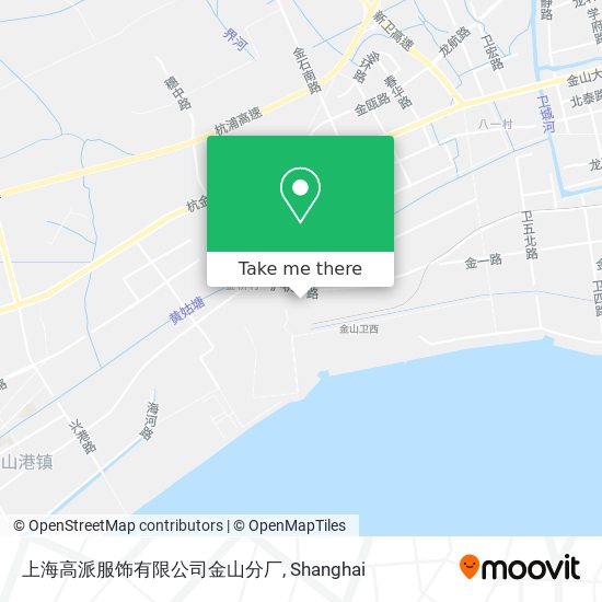 上海高派服饰有限公司金山分厂 map