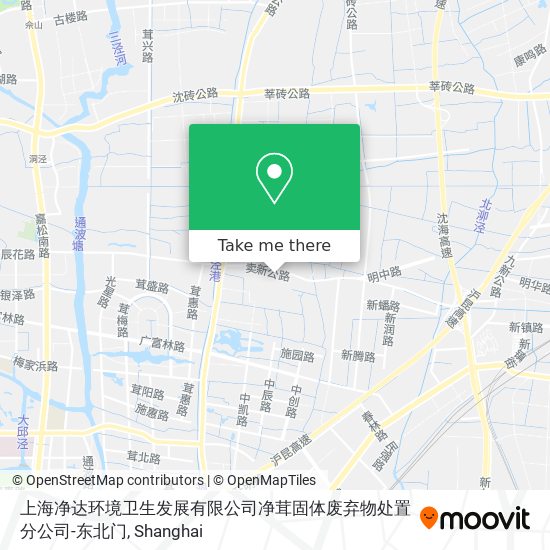 上海净达环境卫生发展有限公司净茸固体废弃物处置分公司-东北门 map