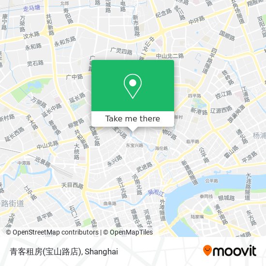 青客租房(宝山路店) map