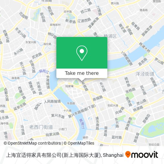 上海宜适得家具有限公司(新上海国际大厦) map
