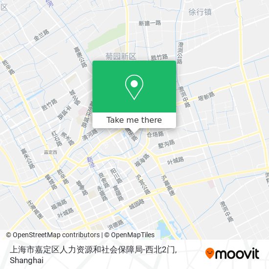 上海市嘉定区人力资源和社会保障局-西北2门 map
