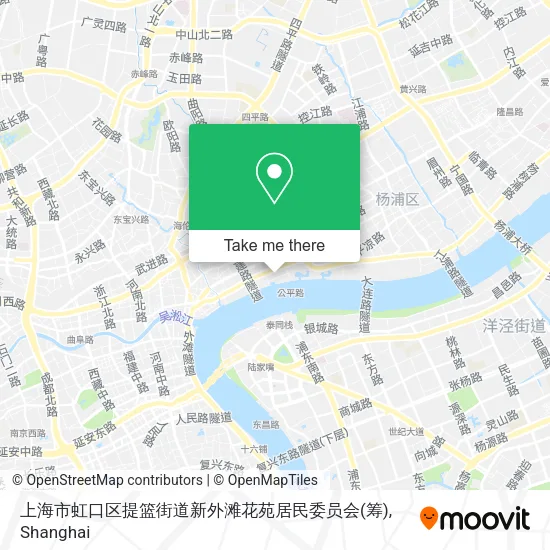 上海市虹口区提篮街道新外滩花苑居民委员会(筹) map