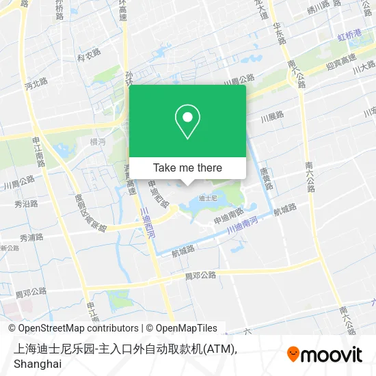 上海迪士尼乐园-主入口外自动取款机(ATM) map