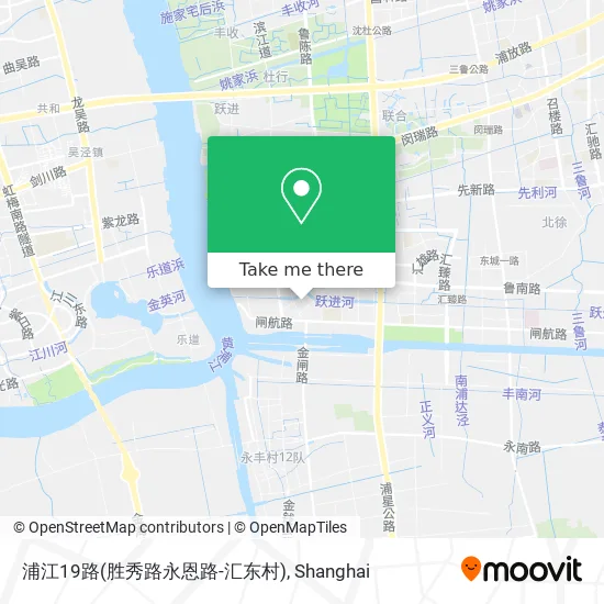 浦江19路(胜秀路永恩路-汇东村) map