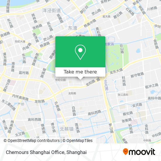 Chemours Shanghai Office map