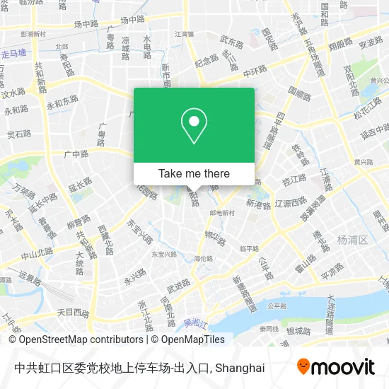 中共虹口区委党校地上停车场-出入口 map