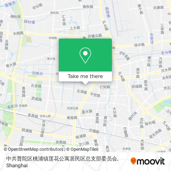 中共普陀区桃浦镇莲花公寓居民区总支部委员会 map