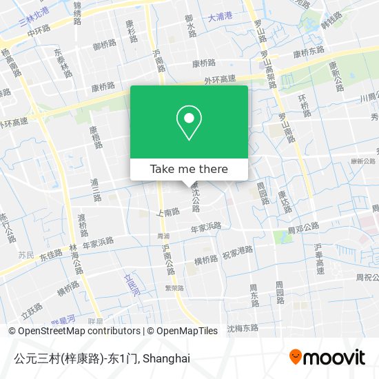 公元三村(梓康路)-东1门 map