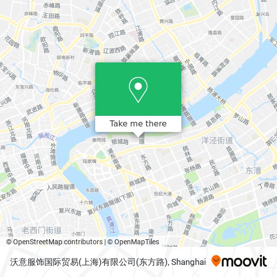 沃意服饰国际贸易(上海)有限公司(东方路) map
