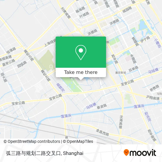 弧三路与规划二路交叉口 map