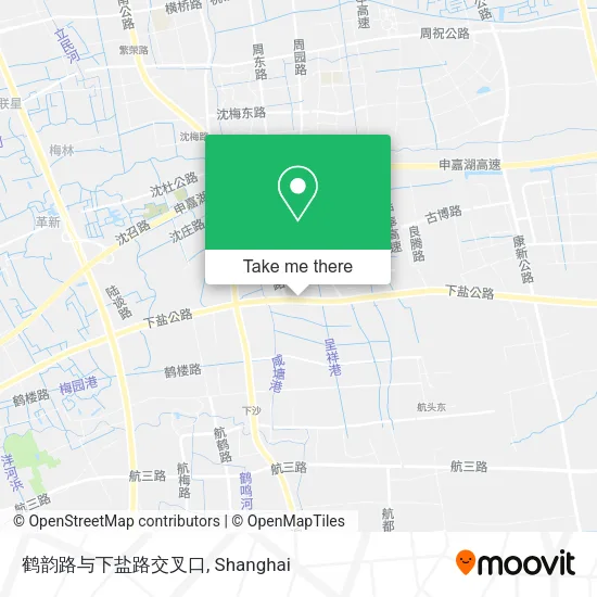 鹤韵路与下盐路交叉口 map