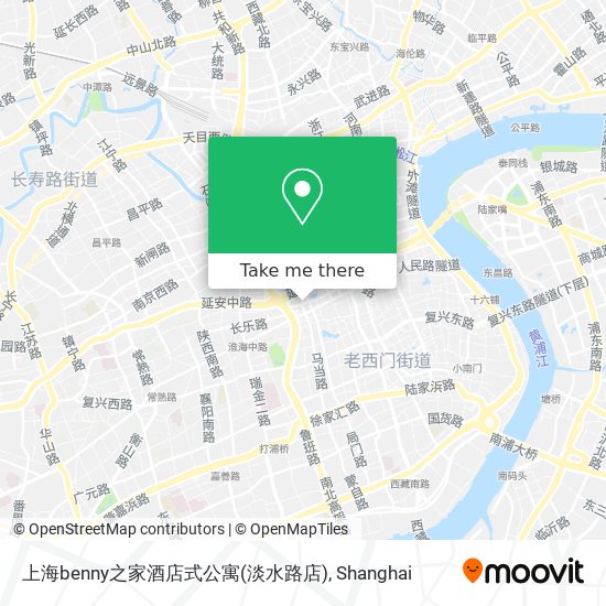 上海benny之家酒店式公寓(淡水路店) map