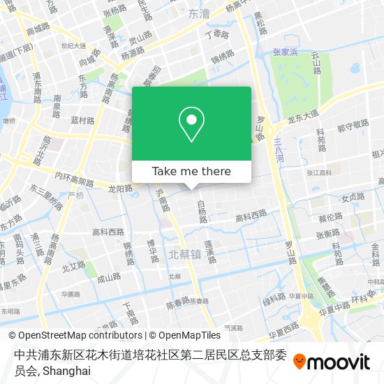 中共浦东新区花木街道培花社区第二居民区总支部委员会 map
