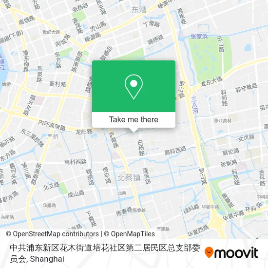 中共浦东新区花木街道培花社区第二居民区总支部委员会 map