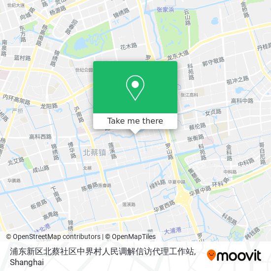 浦东新区北蔡社区中界村人民调解信访代理工作站 map