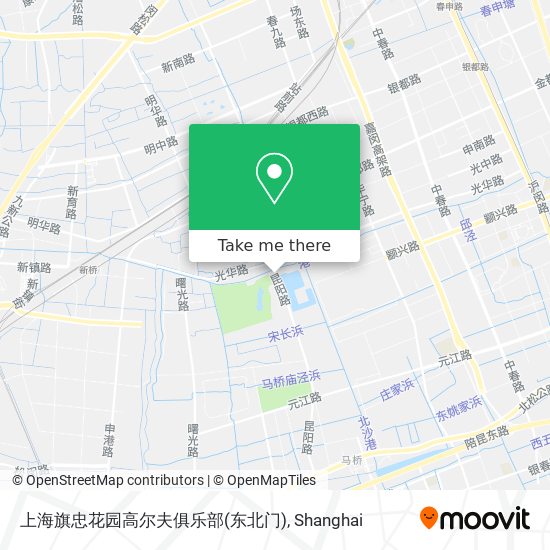 上海旗忠花园高尔夫俱乐部(东北门) map
