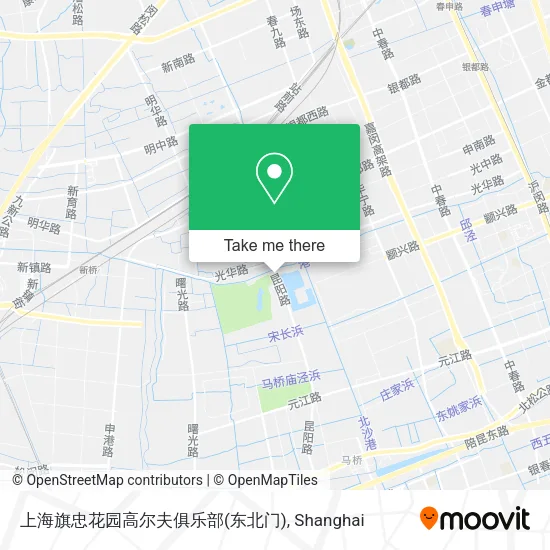 上海旗忠花园高尔夫俱乐部(东北门) map