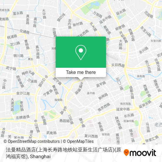 法曼精品酒店(上海长寿路地铁站亚新生活广场店)(原鸿福宾馆) map