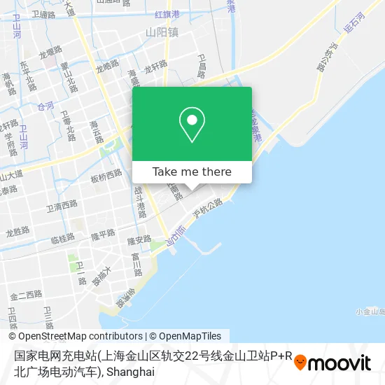 国家电网充电站(上海金山区轨交22号线金山卫站P+R北广场电动汽车) map