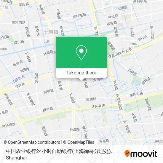 中国农业银行24小时自助银行(上海御桥分理处) map