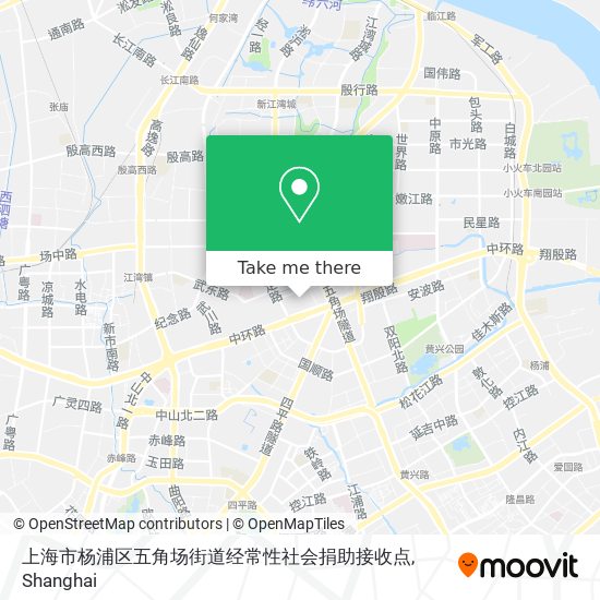 上海市杨浦区五角场街道经常性社会捐助接收点 map