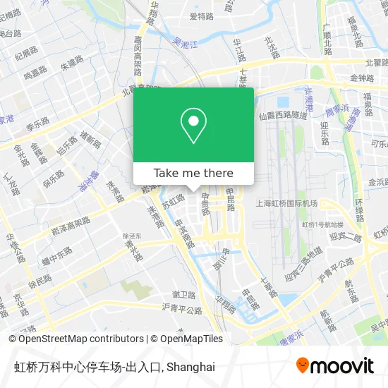 虹桥万科中心停车场-出入口 map