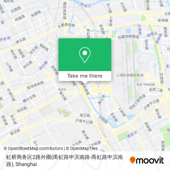 虹桥商务区2路外圈(甬虹路申滨南路-甬虹路申滨南路) map