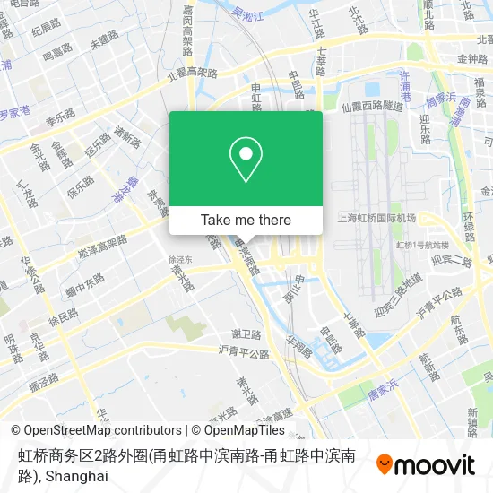 虹桥商务区2路外圈(甬虹路申滨南路-甬虹路申滨南路) map