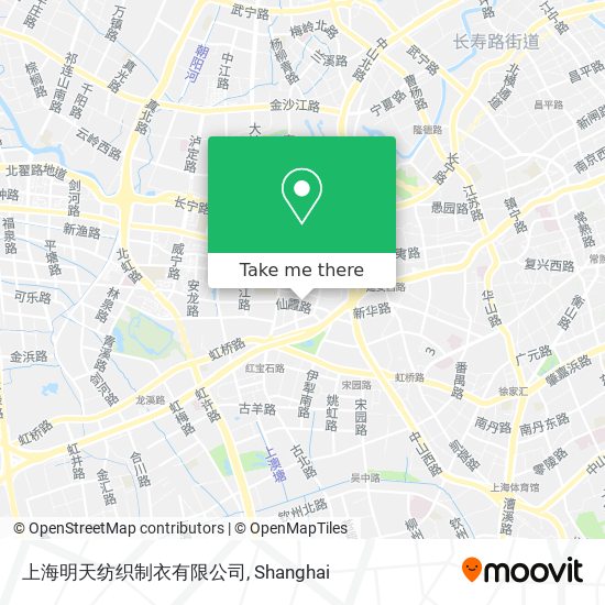 上海明天纺织制衣有限公司 map