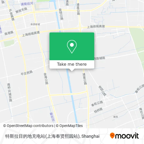 特斯拉目的地充电站(上海奉贤熙园站) map