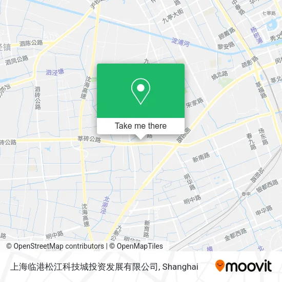 上海临港松江科技城投资发展有限公司 map
