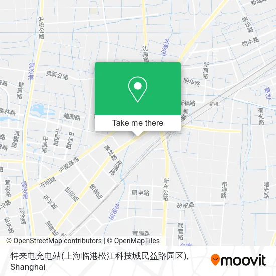 特来电充电站(上海临港松江科技城民益路园区) map