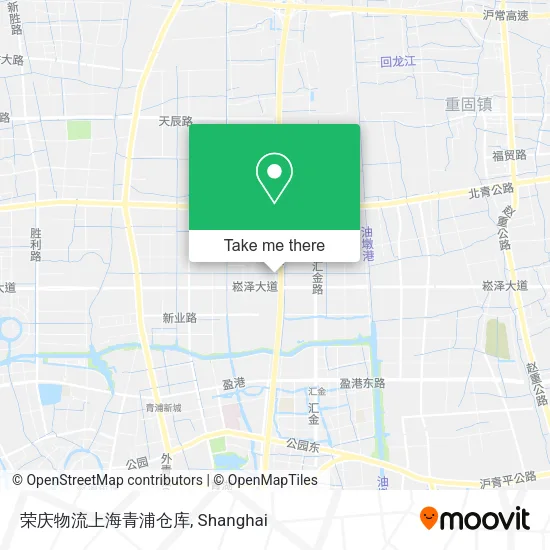 荣庆物流上海青浦仓库 map