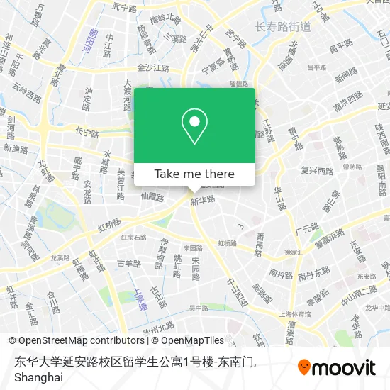 东华大学延安路校区留学生公寓1号楼-东南门 map