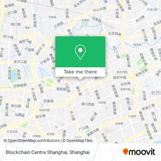Blockchain Centre Shanghai map