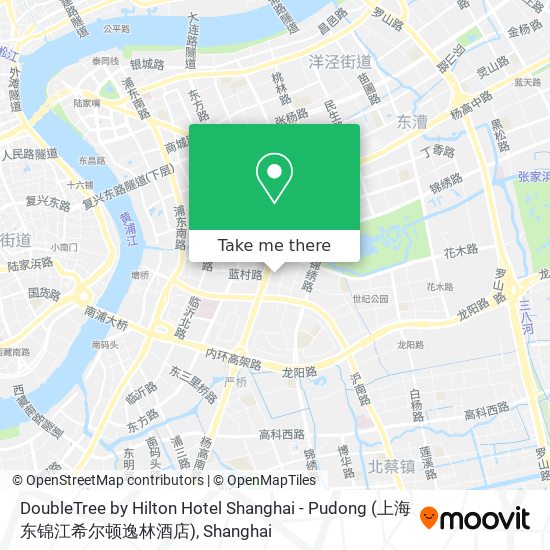 DoubleTree by Hilton Hotel Shanghai - Pudong (上海东锦江希尔顿逸林酒店) map