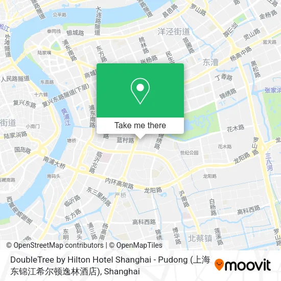 DoubleTree by Hilton Hotel Shanghai - Pudong (上海东锦江希尔顿逸林酒店) map