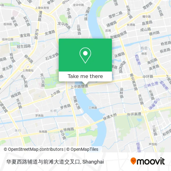 华夏西路辅道与前滩大道交叉口 map