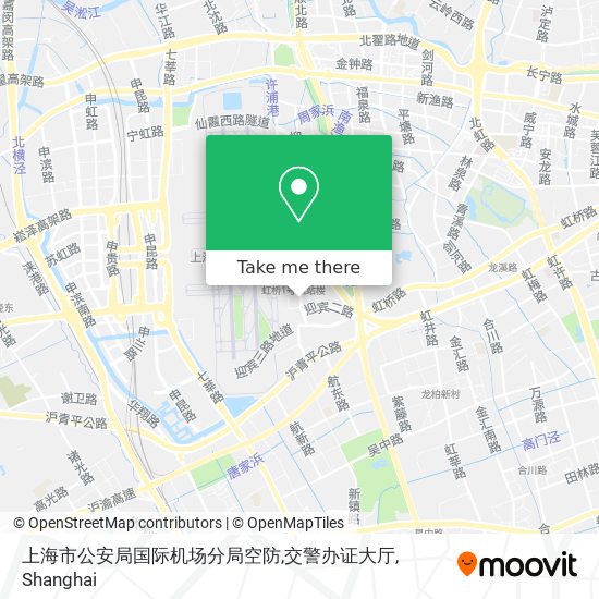 上海市公安局国际机场分局空防,交警办证大厅 map
