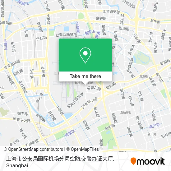 上海市公安局国际机场分局空防,交警办证大厅 map