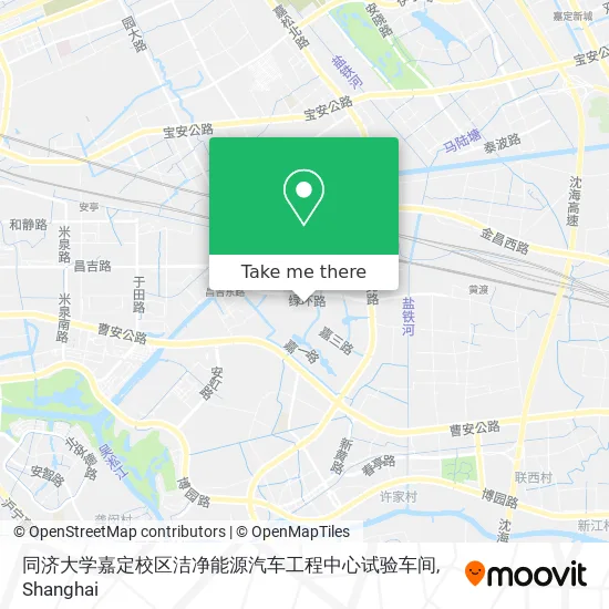 同济大学嘉定校区洁净能源汽车工程中心试验车间 map