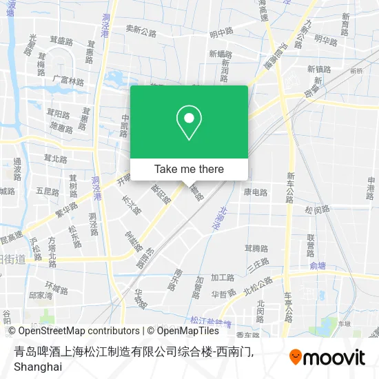 青岛啤酒上海松江制造有限公司综合楼-西南门 map