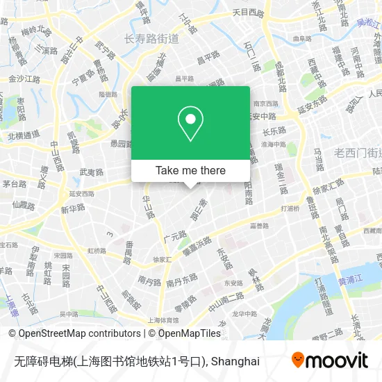 无障碍电梯(上海图书馆地铁站1号口) map