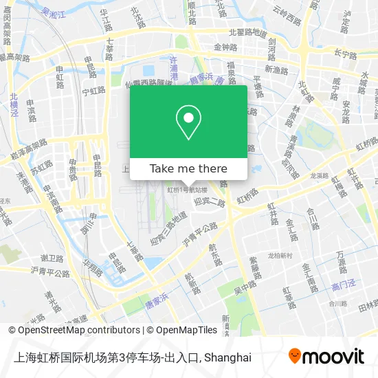 上海虹桥国际机场第3停车场-出入口 map