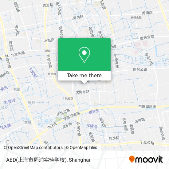 AED(上海市周浦实验学校) map