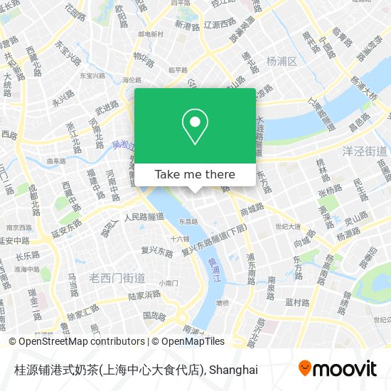 桂源铺港式奶茶(上海中心大食代店) map